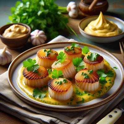Image of Scallops with Coriander Butter Sauce