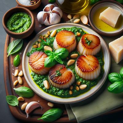 Image of Scallops with Creamy Pesto