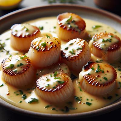 Image of Scallops with Golden Cream Sauce