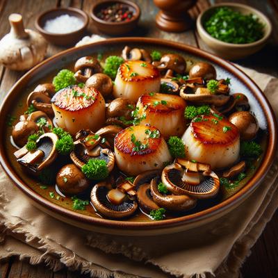 Image of Scallops with Mushrooms