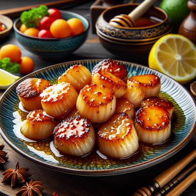 Image of Scallops with Tangy Honey Glaze
