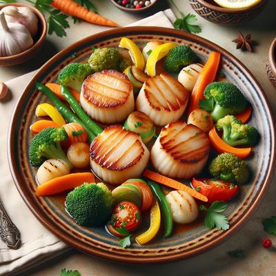 Image of Scallops with Vegetables