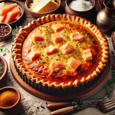 Image of Scandinavian Salmon Cheddar Pie