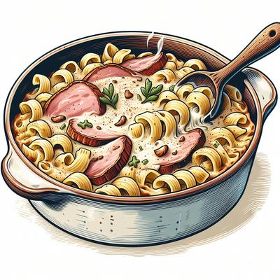 Image of Schinkenfleckerln Ham Noodle Casserole
