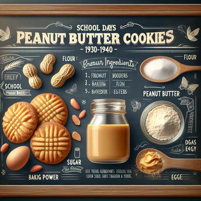 Image of School Days Peanut Butter Cookies 1930s 1940s