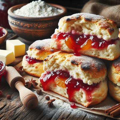 Image of Scones Filled with Jam