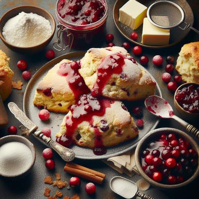 Image of Scones with Leftover Cranberry Sauce