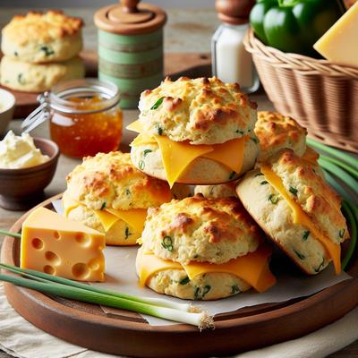 Image of Scottish Cheddar Cheese and Spring Onion Tea Time Scones