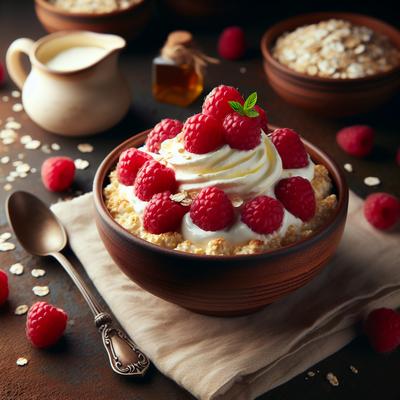 Image of Scottish Cream Crowdie with Raspberries