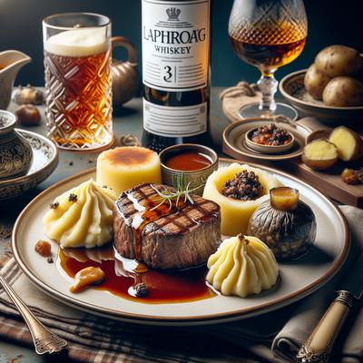 Image of Scottish Steak Balmoral and Laphroaig Whiskey Sauce