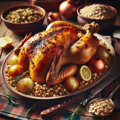 Image of Scottish Style Roast Chicken with Oat Stuffing Howtowdie