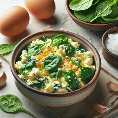 Image of Scrambled Egg Whites W Spinach Garlic for One