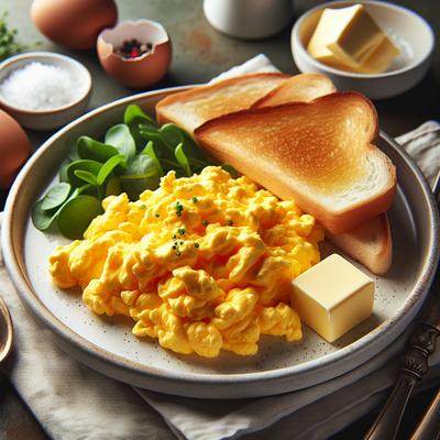 Image of Scrambled Eggs Hotel Style Very Simple