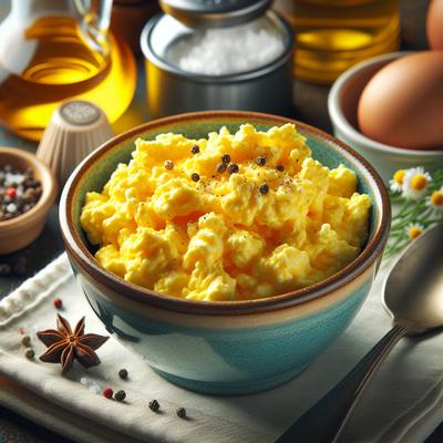 Image of Scrambled Eggs in a Cup