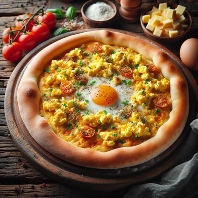 Image of Scrambled Eggs Soft Crust Pizza