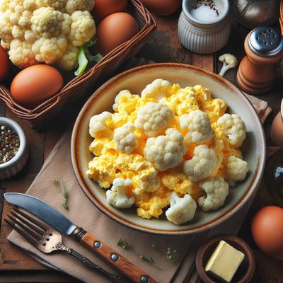 Image of Scrambled Eggs with Cauliflower