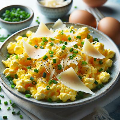 Image of Scrambled Eggs with Chives and Asiago