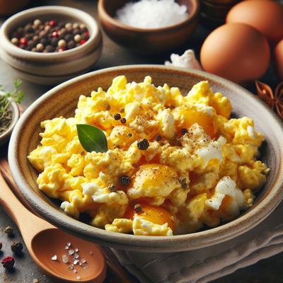 Image of Scrambled Eggs with Coconut Oil
