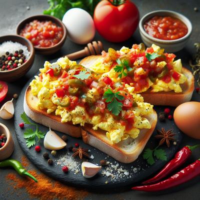 Image of Scrambled Salsa Egg Sandwiches