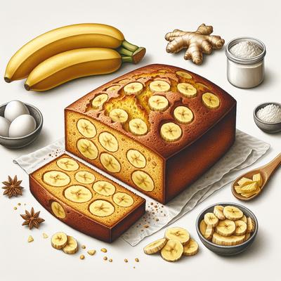 Image of Scrummy Ginger Banana Cake