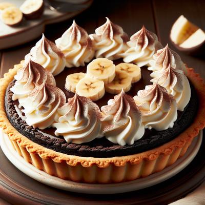 Image of Scrumptious Black Bottom Banana Cream Pie