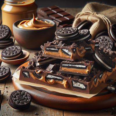 Image of Scrumptious Chocolate Bark with Oreos Peanut Butter Too