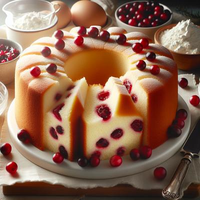 Image of Scrumptious Cranberry Angel Food Cake
