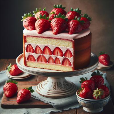 Image of Scrumptious Strawberry Cake
