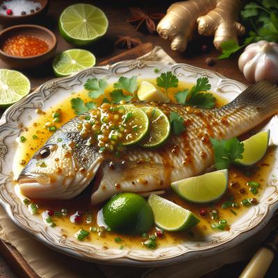 Image of Sea Bass with Lime Ginger Sauce