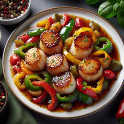 Image of Sea Scallops in Sweet Pepper Sauce