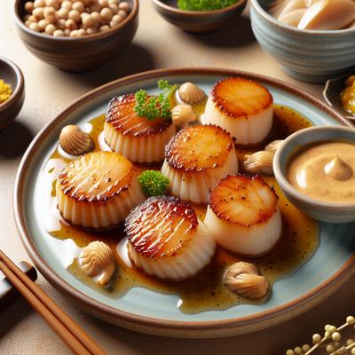 Image of Sea Scallops with Miso Mustard Sauce