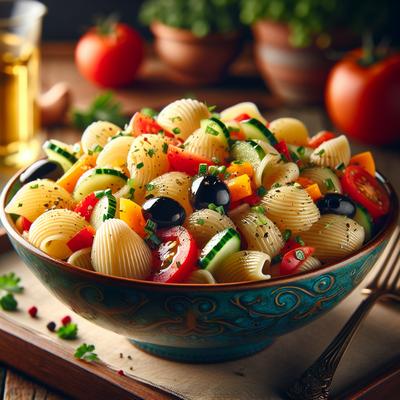 Image of Sea Shell Pasta Salad or Wheelie Pasta Salad