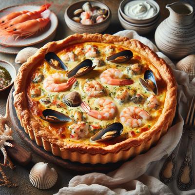 Image of Seafood Cream Cheese Quiche