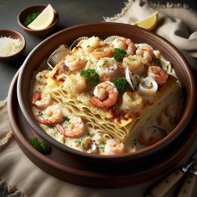 Image of Seafood Lasagna Alfredo