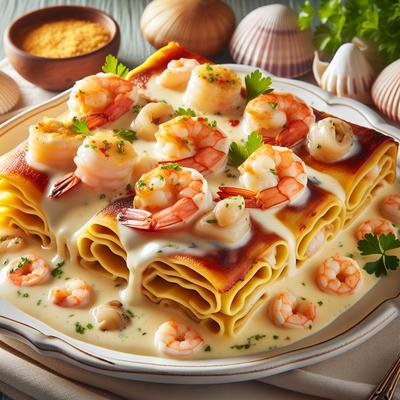 Image of Seafood Lasagna Roll Ups