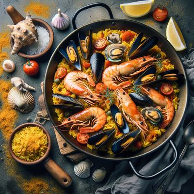 Image of Seafood Paella Avec Eric