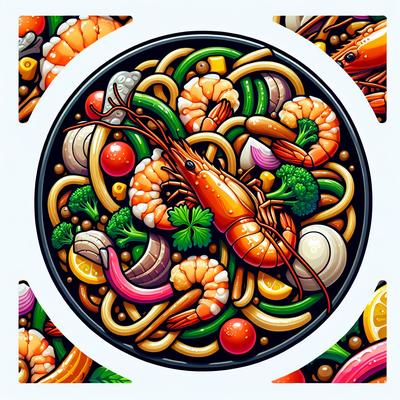 Image of Seafood Prawn Squid Stir Fry