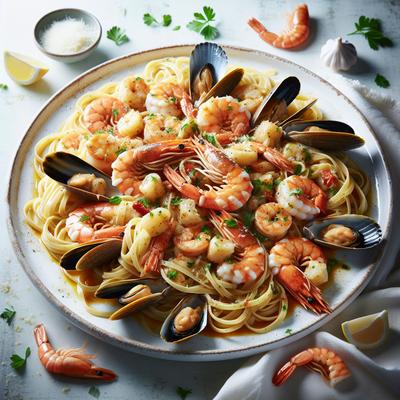 Image of Seafood Scampi with Linguine