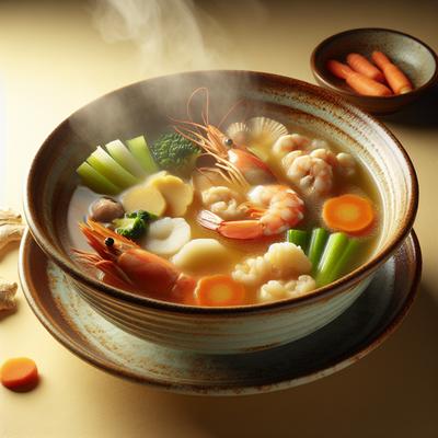 Image of Seafood Soup with Ginger Broth