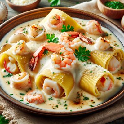 Image of Seafood Stuffed Manicotti