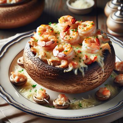 Image of Seafood Stuffed Mushroom Caps