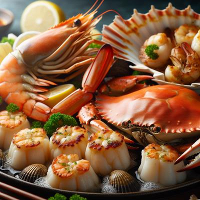 Image of Seafood Trio W Shrimp Scallops and Crab