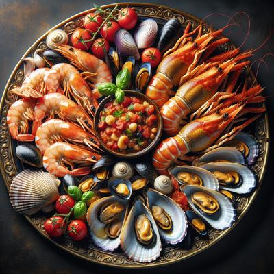 Image of Seafood Trio with Fire Roasted Tomato Garlic Sauce