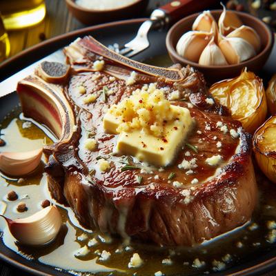 Image of Sear Roasted Rib Steak with Garlic Butter