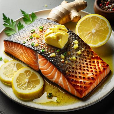 Image of Sear Roasted Salmon with Lemon Ginger Butter