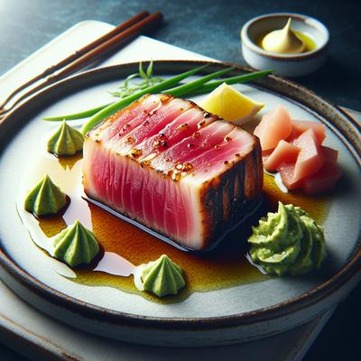 Image of Seared Ahi Tuna Glazed with Wasabi Butter