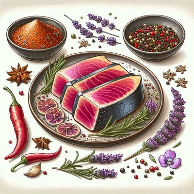 Image of Seared Ahi Tuna with Lavender Pepper Crust