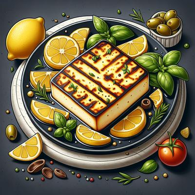 Image of Seared Lemon Halloumi