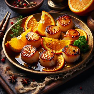 Image of Seared Orange Scallops