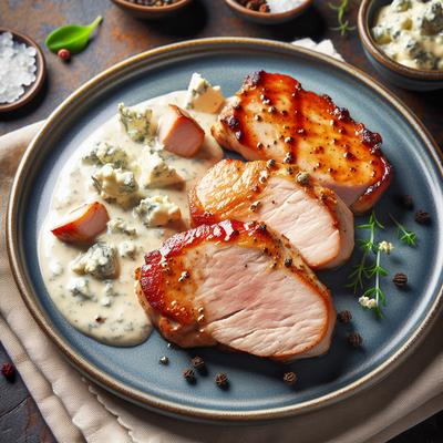 Image of Seared Pork Tenderloins with Blue Cheese Sauce